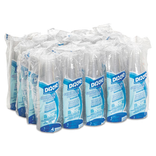 Clear Plastic Pete Cups, 10 Oz, Wisesize, 25-pack, 20 Packs-carton