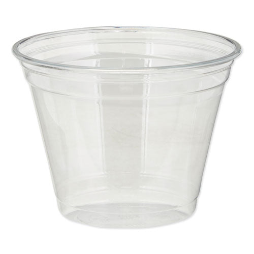 Clear Plastic Pete Cups, 9 Oz, Squat, 50-sleeve, 20 Sleeves-carton