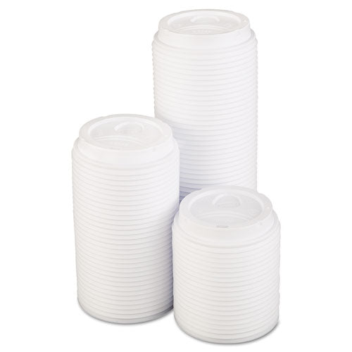 Dome Drink-thru Lids, Fits 10 Oz To 16 Oz Paper Hot Cups, White, 1,000-carton
