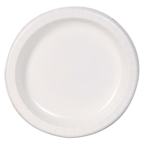 Basic Paper Dinnerware, Plates, White, 8.5" Dia, 125-pack