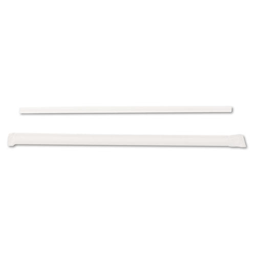 Jumbo Straws, 7.75", Plastic, Translucent, 500-box, 4 Boxes-carton