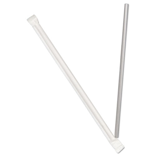 Jumbo Straws, 7 3-4", Plastic, Translucent, 500-box