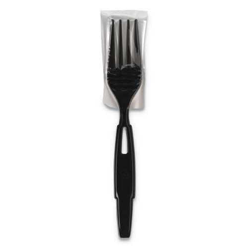 Smartstock Wrapped Heavy-weight Cutlery Refill, Fork, Black, 960-carton
