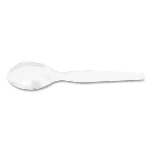 Plastic Cutlery, Heavyweight Teaspoons, White, 1,000-carton