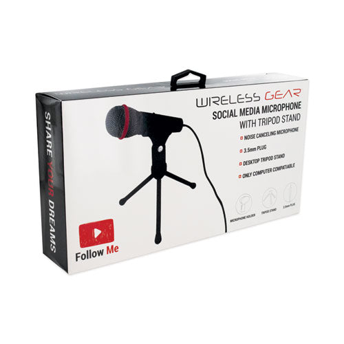 Social Media Kits, Microphone And Stand, Black
