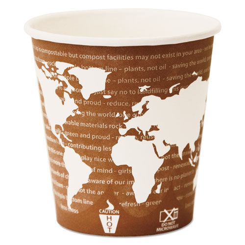 World Art Renewable And Compostable Hot Cups, 10 Oz, 50-pack, 20 Packs-carton