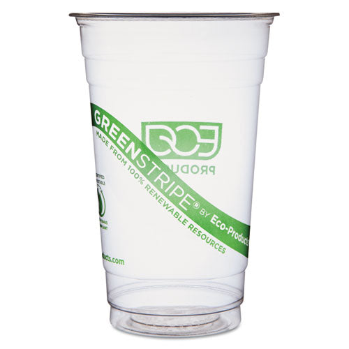 Greenstripe Renewable And Compostable Cold Cups, 20 Oz, Clear, 50-pack, 20 Packs-carton