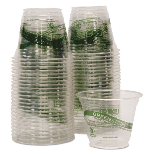 Greenstripe Renewable And Compostable Cold Cups Convenience Pack, 9 Oz, Clear, 50-pack