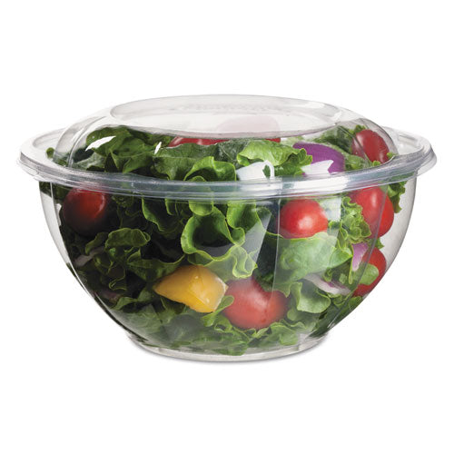 Renewable And Compostable Salad Bowls With Lids, 32 Oz, Clear, 50-pack, 3 Packs-carton