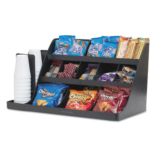 Extra Large Coffee Condiment And Accessory Organizer,24 X 11 4-5 X 12 1-2, Black