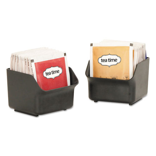 Baggy Nine-drawer Tea Bag And Accessory Holder, Black, 10.24 X 4.33 X 13.11