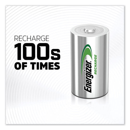 Nimh Rechargeable D Batteries, 1.2 V, 2-pack