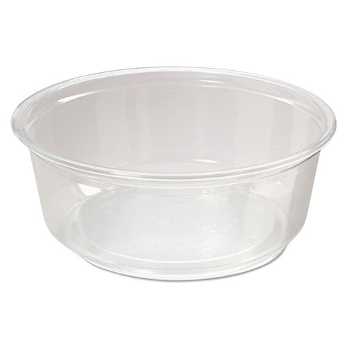 Microwavable Deli Containers, 8 Oz, 4.6" Diameter X 1.8"h, Clear, 500-carton