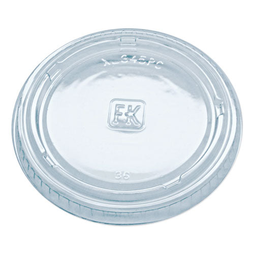Portion Cup Lids, Fits 3.25 Oz To 5.5 Oz Cups, Clear, 2,500-carton