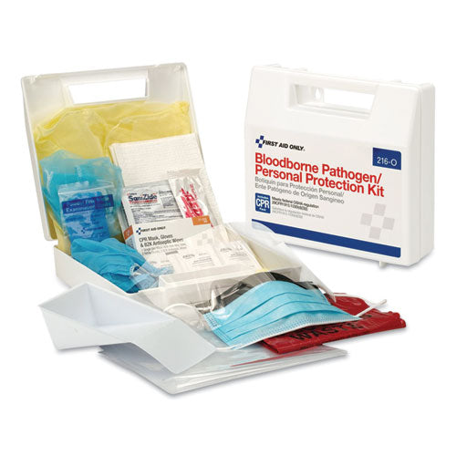 Bloodborne Pathogen Spill Clean Up Kit With Cpr Pack, 31 Pieces