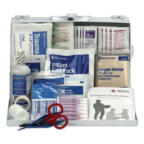 First Aid Kit For 25 People, 106-pieces, Osha Compliant, Metal Case