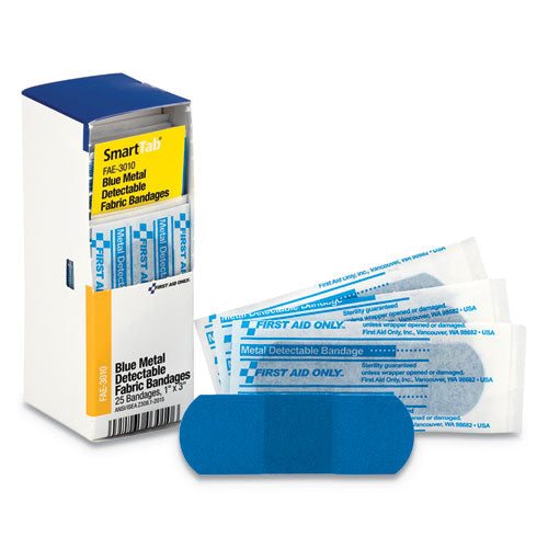 Refill For Smartcompliance General Cabinet, Blue Metal Detectable Bandages,1 X 3, 25-box