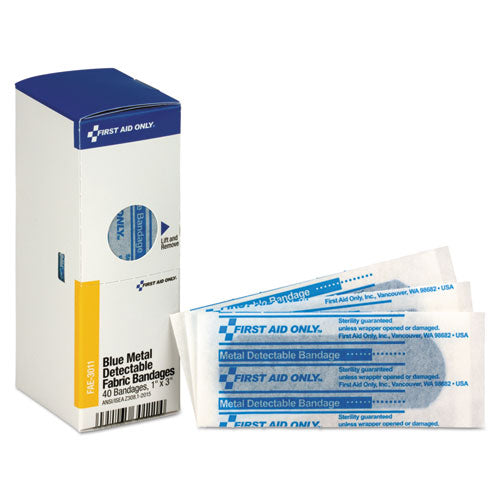 Refill For Smartcompliance General Cabinet, Blue Metal Detectable Bandages, 1 X 3, 40-box