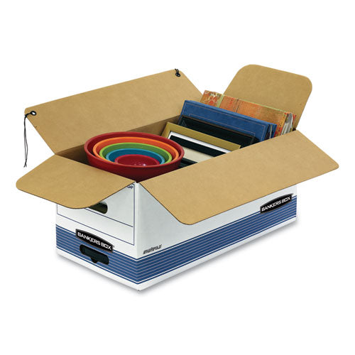 Stor-file Medium-duty Strength Storage Boxes, Letter Files, 12.25" X 24.13" X 10.75", White-blue, 4-carton