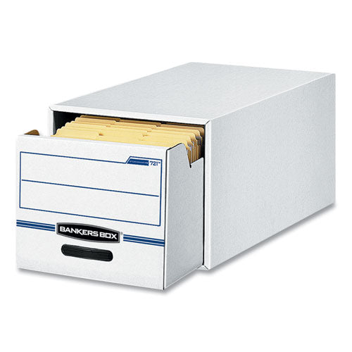 Stor-drawer Basic Space-savings Storage Drawers, Legal Files, 16.75" X 19.5" X 11.5", White-blue, 6-carton