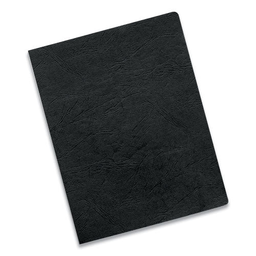 Executive Leather-like Presentation Cover, Round, 11-1-4 X 8-3-4, Black, 200-pk
