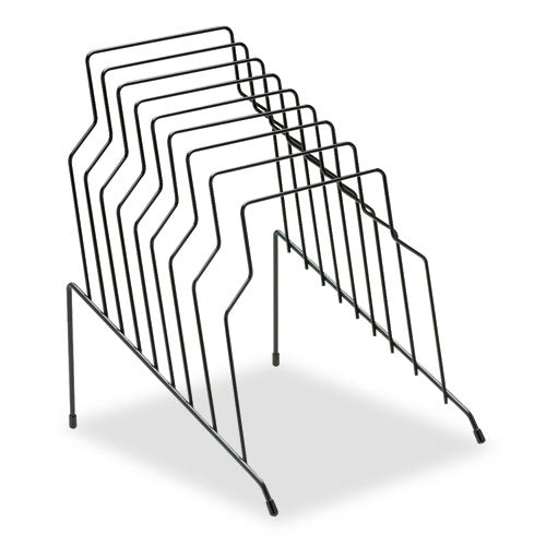 Wire Step File, 8 Sections, Letter To Legal Size Files, 10.13" X 12.13" X 11.19", Black