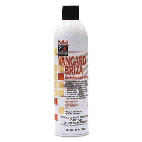 Vangard Briza Surface Disinfectant-space Spray, Linen Fresh, 16 Oz Aerosol Spray, 12-carton
