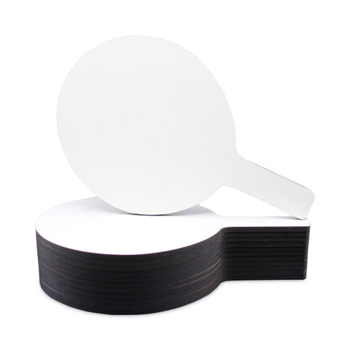 Dry Erase Paddle, 12 X 7, White, 12-pack
