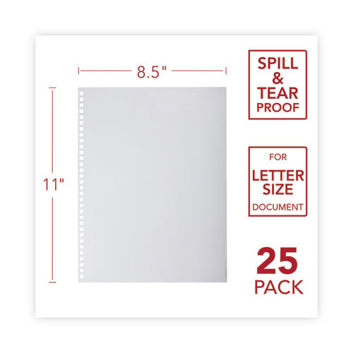 Proclick Pre-punched Presentation Covers, Clear Lined, 11 X 8.5, Punched, 25-pack