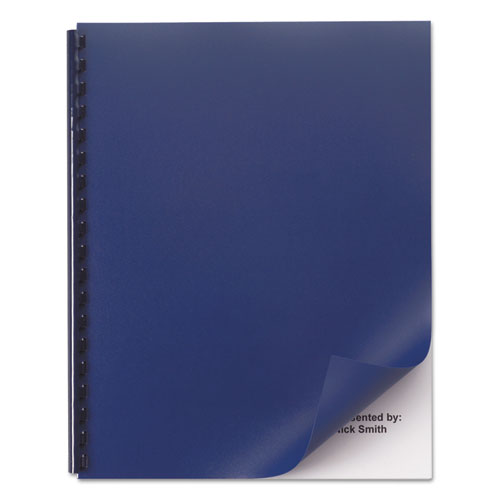 Opaque Plastic Presentation Covers For Binding Systems, Navy, 11 X 8.5, Unpunched, 50-pack