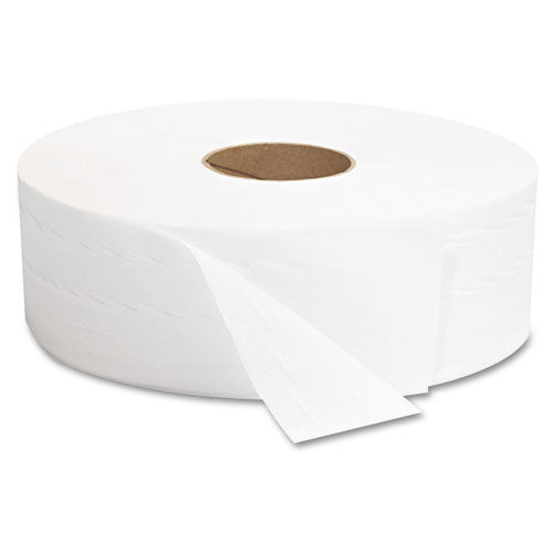 Jrt Jumbo Bath Tissue, Septic Safe, 2-ply, White, 12" Diameter, 1,375 Ft Length, 6 Rolls-carton