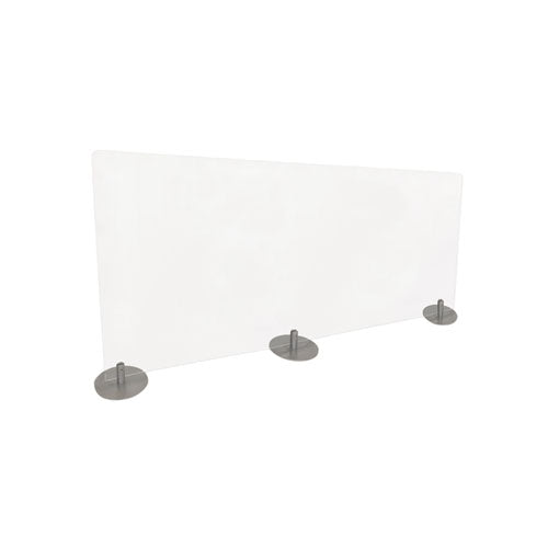 Desktop Free Standing Acrylic Protection Screen, 29 X 5 X 24, Frost