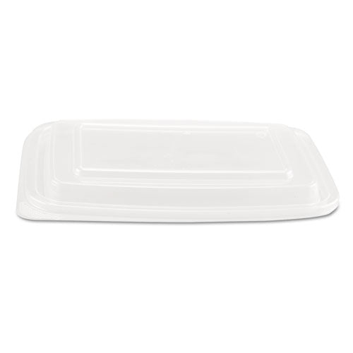 Microwave Safe Container Lid, Plastic, Fits 24-32 Oz, Rectangular, Clear, 75-bag, 4 Bags-carton