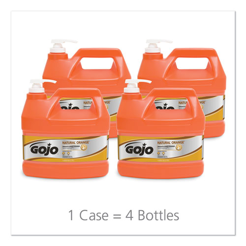 Natural Orange Smooth Hand Cleaner, Citrus Scent, 1 Gal Pump Dispenser, 4-carton