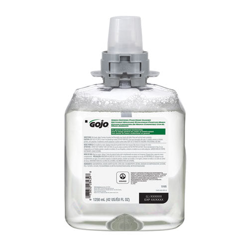 Green Certified Foam Hand Cleaner, Unscented, 1,250 Ml Refill, 4-carton