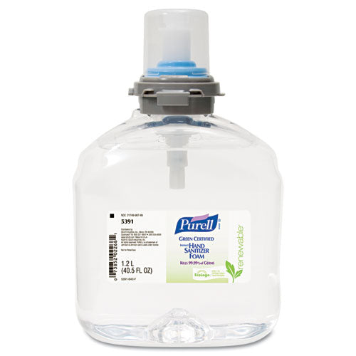 Green Certified Tfx Refill Advanced Foam Hand Sanitizer, 1,200 Ml, Fragrance-free, 2-carton