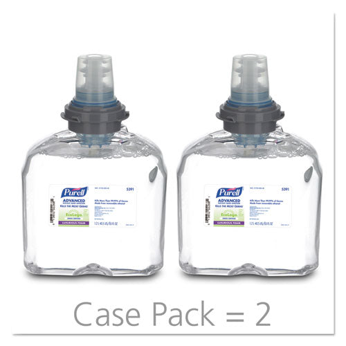 Green Certified Tfx Refill Advanced Foam Hand Sanitizer, 1,200 Ml, Fragrance-free, 2-carton