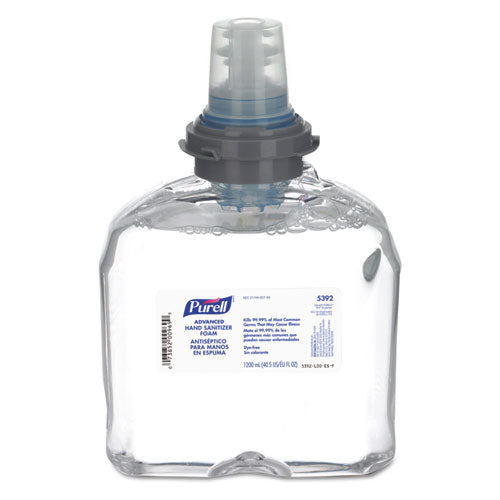 Advanced Tfx Refill Instant Foam Hand Sanitizer, 1,200 Ml, Unscented, 2-caton