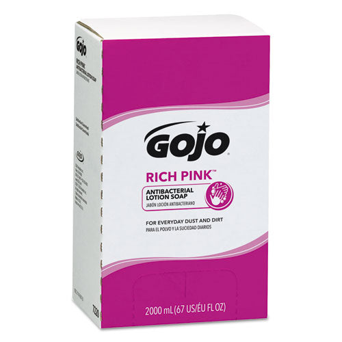 Rich Pink Antibacterial Lotion Soap Refill, Floral, 5,000 Ml, 2-carton