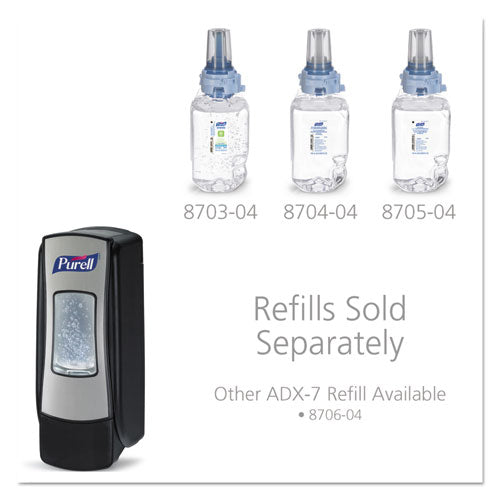 Adx-7 Dispenser, 700 Ml, 3.75 X 3.5 X 9.75, Chrome-black