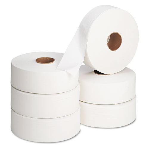 Jumbo Roll Bath Tissue, Septic Safe, 2 Ply, White, 2000 Ft, 6 Rolls-carton