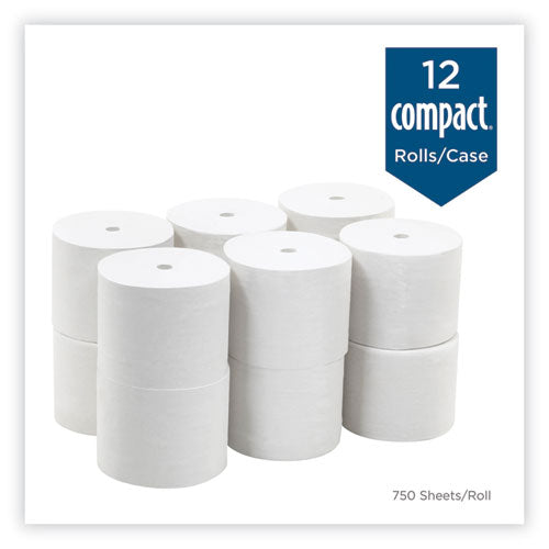 Angel Soft Ps Compact Coreless Bath Tissue, Septic Safe, 2-ply, White, 750 Sheets-roll, 12 Rolls-carton
