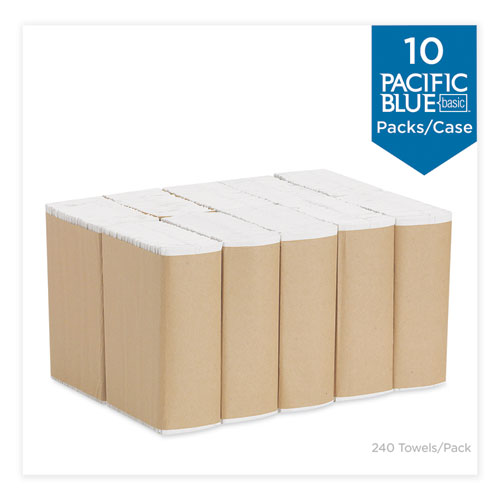 Pacific Blue Basic C-fold Paper Towels,10 1-10x13 1-5, White, 240-pack,10 Pks-ct