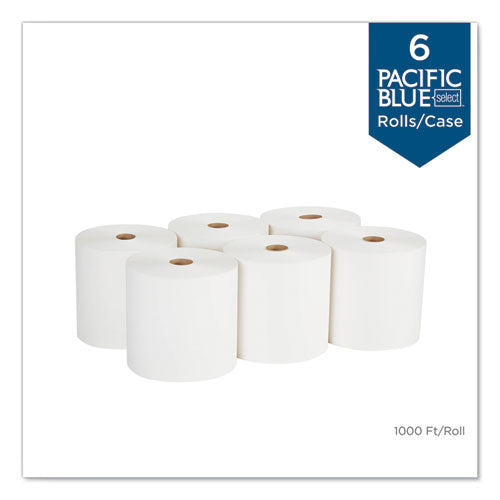 Pacific Blue Basic  Nonperf Paper Towels, 7.78 X 1,000 Ft, White, 6 Rolls-carton