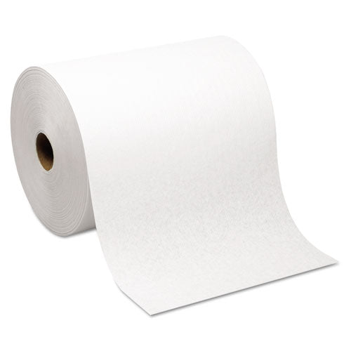 Hardwound Paper Towel Roll, Nonperforated, 9" X 400 Ft, White, 6 Rolls-carton