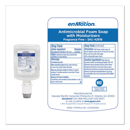 Gp Enmotion Automated Touchless Antimicrobial Foam Soap Refill, Unscented, 1,200 Ml, 2-carton