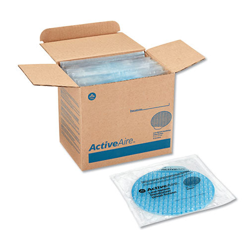 Activeaire Deodorizer Urinal Screen With Side Tab, Coastal Breeze Scent, Blue, 12-carton
