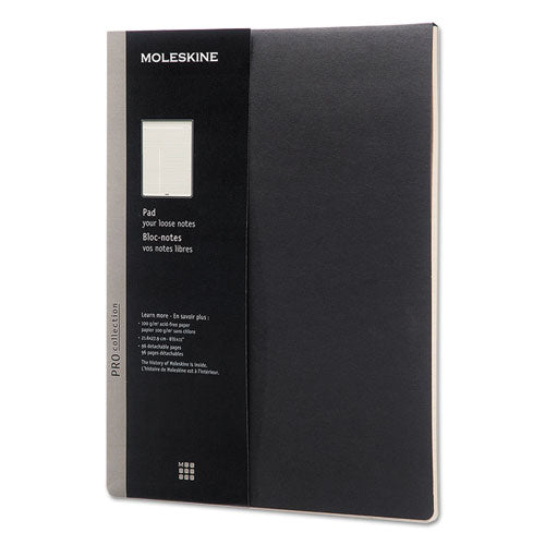 Professional Pad, Medium-college Rule, Black Cover, 96 Ivory 8.5 X 11 Sheets