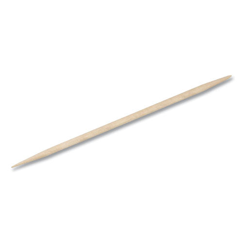 Round Wood Toothpicks, Natural, 12,000-carton