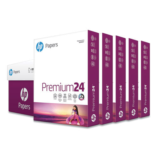 Premium24 Paper, 98 Bright, 24lb, 8.5 X 11, Ultra White, 500 Sheets-ream, 5 Reams-carton
